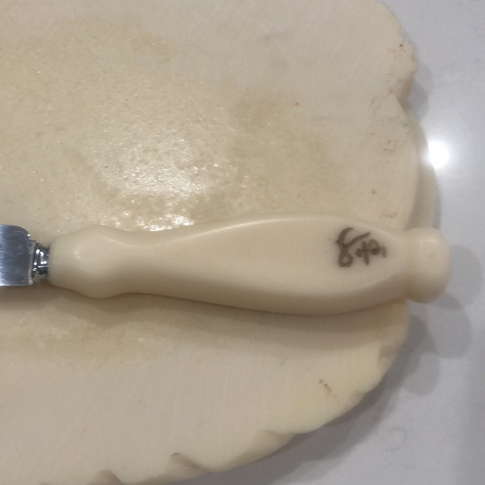Sheffield challah plate and knife - Picture 5 of 7